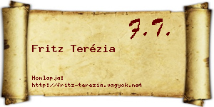Fritz Terézia névjegykártya
